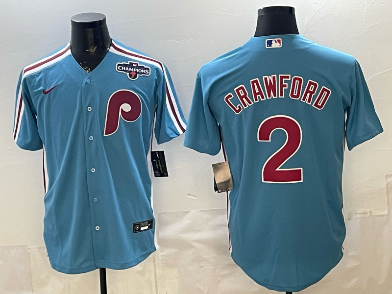 Men 2026 Philadelphia Phillies #2 Crawford blue Game Nike MLB Jersey 0414006->->MLB Jersey